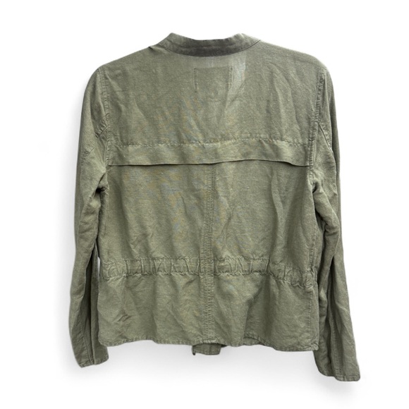 Who What Wear Olive Linen-Blend Jacket - Picture 2 of 6